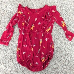 Kyte BABY Red Long Sleeve Bodysuit